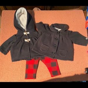 6 months leggings, 3 mo AND 6 mo jackets
